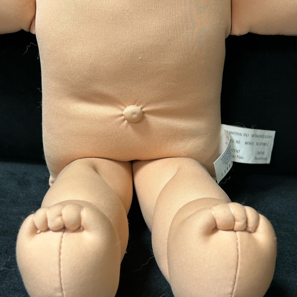 VTG 2004 Cabbage Patch Kids Play Along Doll Boy Blonde Curly Hair Purple… - Picture 4 of 13